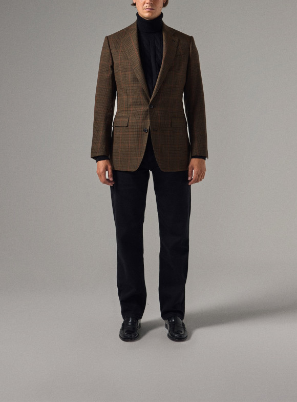 Veste Tweed Gun Club Marron Rouge