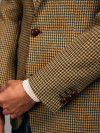 Veste Pied de Poule Marron et Beige