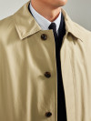 Manteau Car Coat Coton Beige