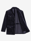 Veste Saharienne Velours Marine