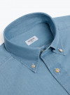 Chemise Denim Uni Bleu