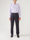 Chemise Popeline Rayé Parme Violet