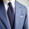 Cravate Tricot Laine Bleue