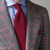 Cravate Tricot Laine Bordeaux