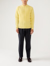 Pull Col Rond Jaune