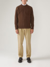 Pull Col Rond Marron