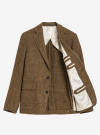 Veste Tweed Glencheck Marron et Rouge