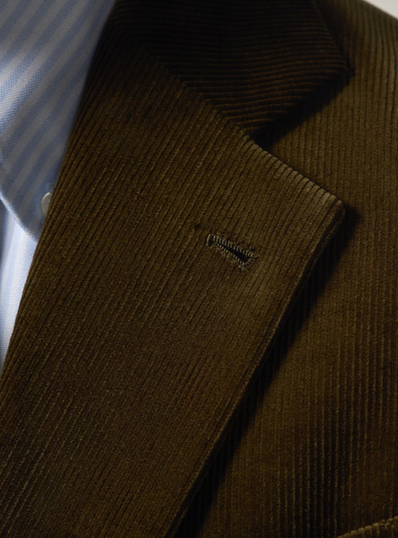 Costume Velours Olive