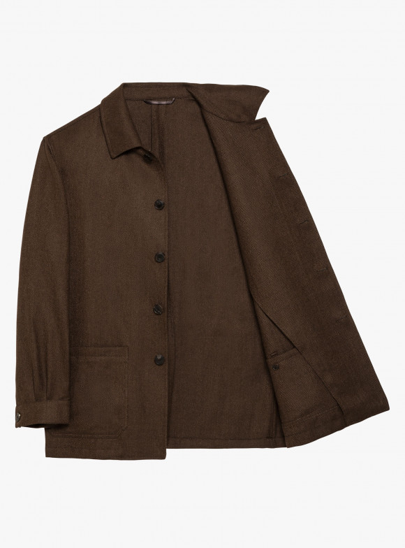 Veste de Travail Laine Lin Marron