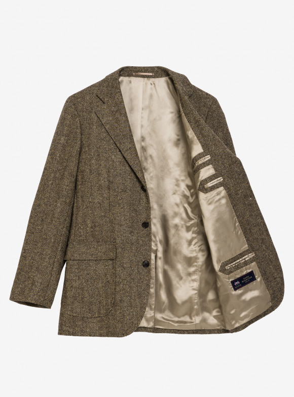 Veste Tweed Chevrons Beige
