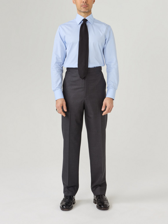 Chemise Fil à Fil Uni Bleu