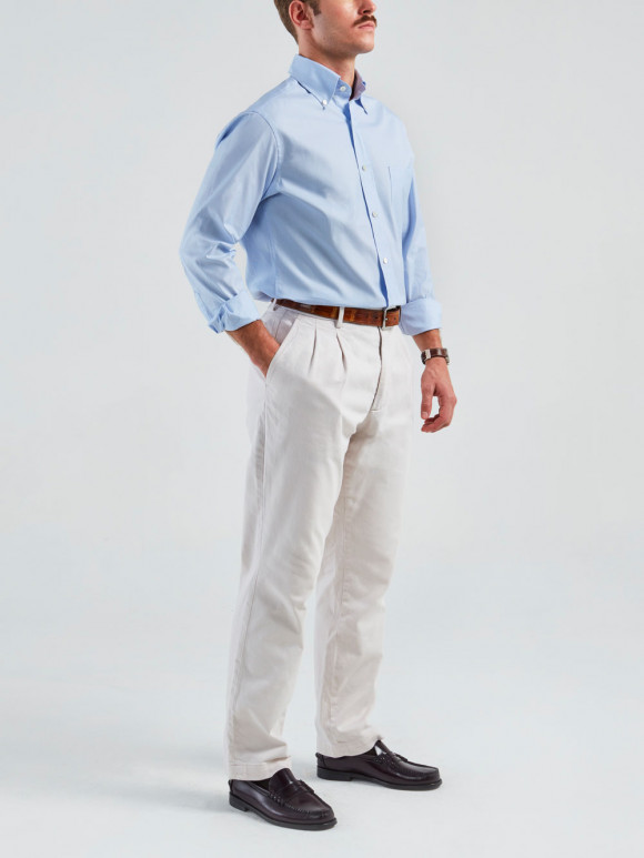 Chemise Oxford Rayé Bleu