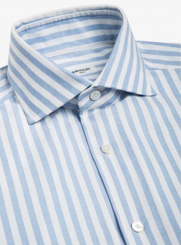 Chemise Oxford Rayé Bleu