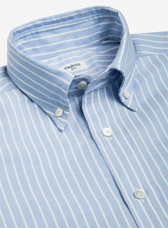 Chemise Oxford Rayé Bleu