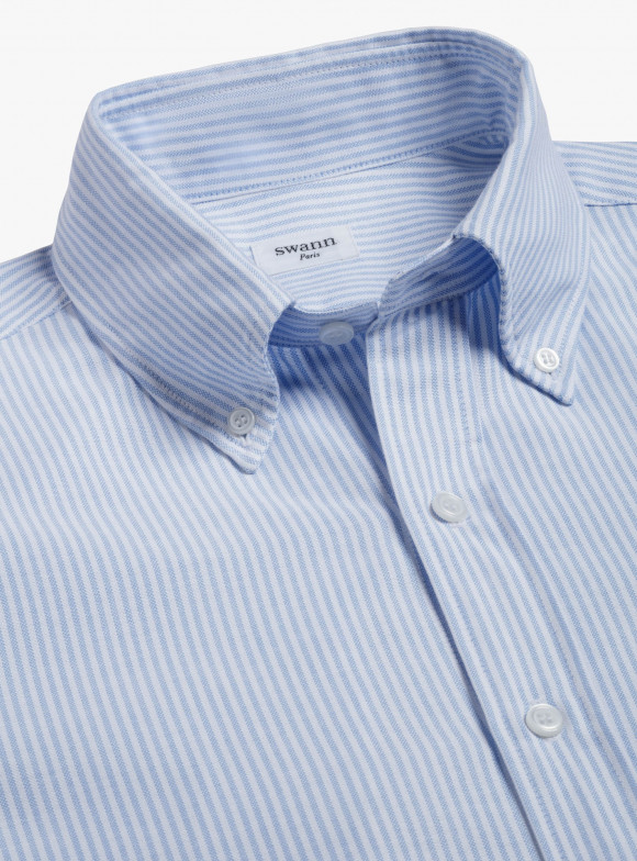 Chemise Oxford Rayé Bleu