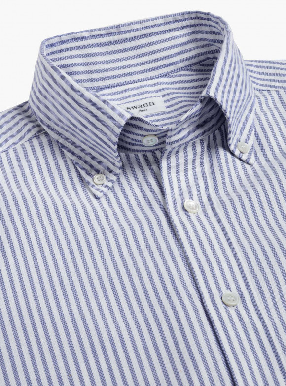Chemise Oxford Rayé Bleu