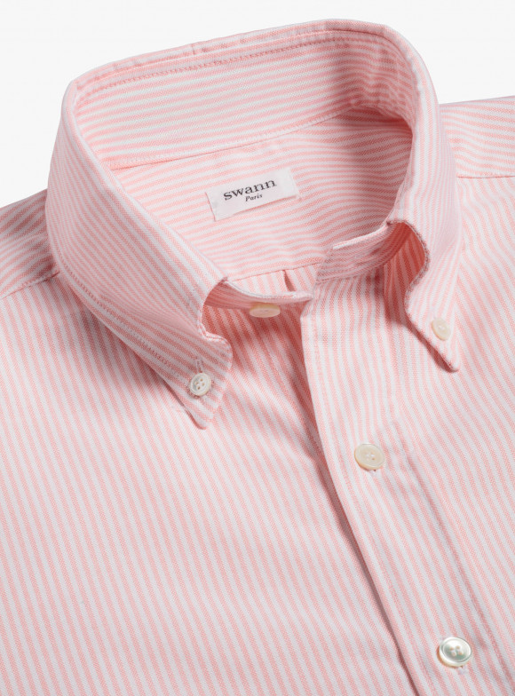 Chemise Oxford Rayé rose