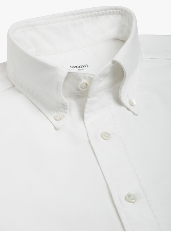 Chemise Oxford Uni Blanc
