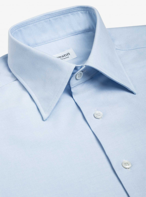 Chemise Oxford Uni Bleu