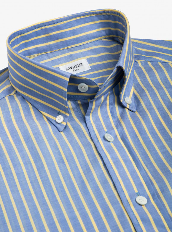 Chemise Zéphir Rayé Jaune Bleu