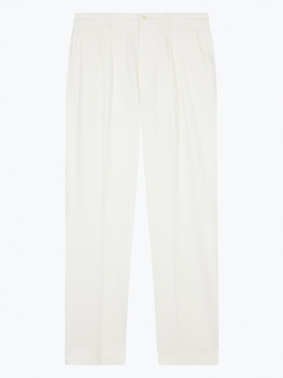 Chino à Pinces Blanc