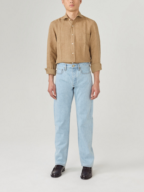 Jean Selvedge Délavé Clair