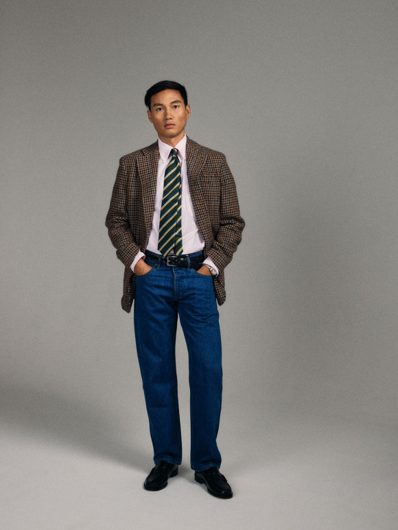 Jean Selvedge délavé Moyen