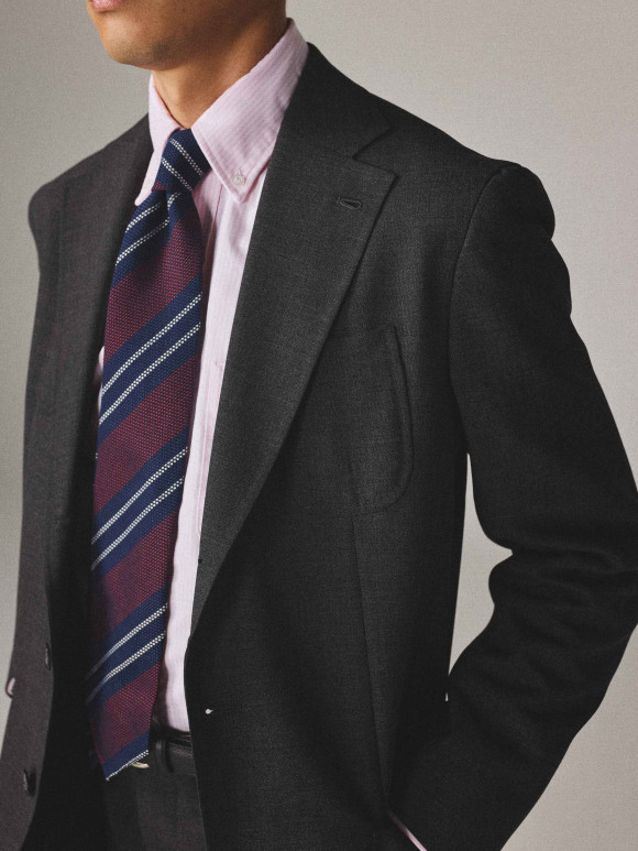 Costume Destructuré Fresco Gris