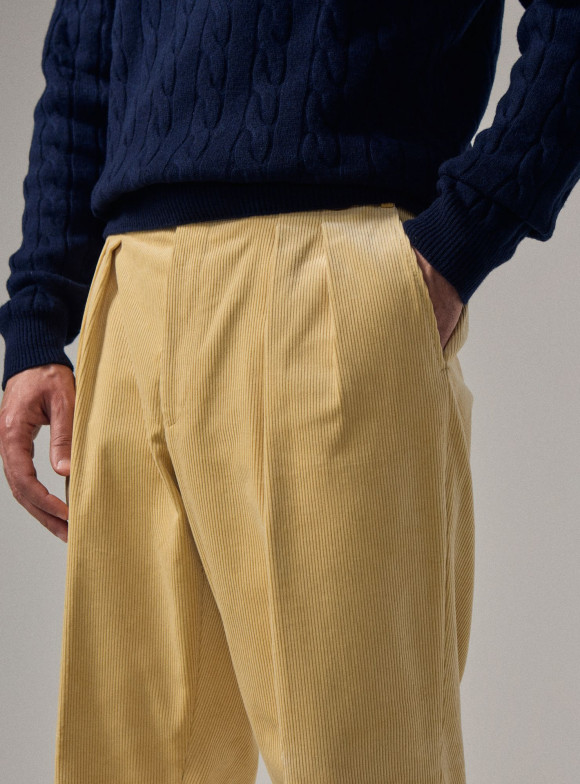 Pantalon Velours Beige