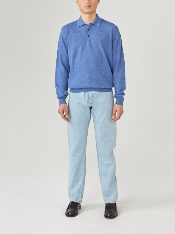 Polo Merinos Bleu Clair