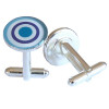 Boutons Manchette Cible Bleu