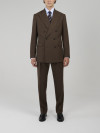 Costume Croisé Cavalry Twill Marron