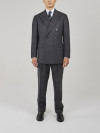 Costume Croisé Flanelle Gris
