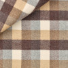 Twill Carreaux Marron Beige