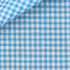 Chambray Carreaux Bleu