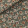 Flanelle à Motif Vert Beige