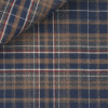 Flanelle Carreaux Bleu Marron