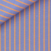 Lin Rayé Bleu Orange (repassage facile)