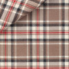 Twill Carreaux Marron Rouge