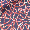 Popeline Motif Bleu