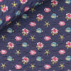 Popeline Motif Bleu