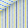 Popeline Rayé Bleu Jaune