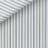 Popeline Rayé Bleu Gris