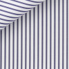 Popeline Rayé Bleu