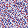 Popeline Motif Bleu Rouge