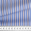 Popeline Rayé Bleu Marron