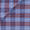 Twill Carreaux Bleu Bordeaux