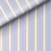 Popeline Rayé Bleu Gris