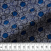 Popeline Motif Bleu Noir