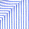Toile coton lin Rayé Bleu